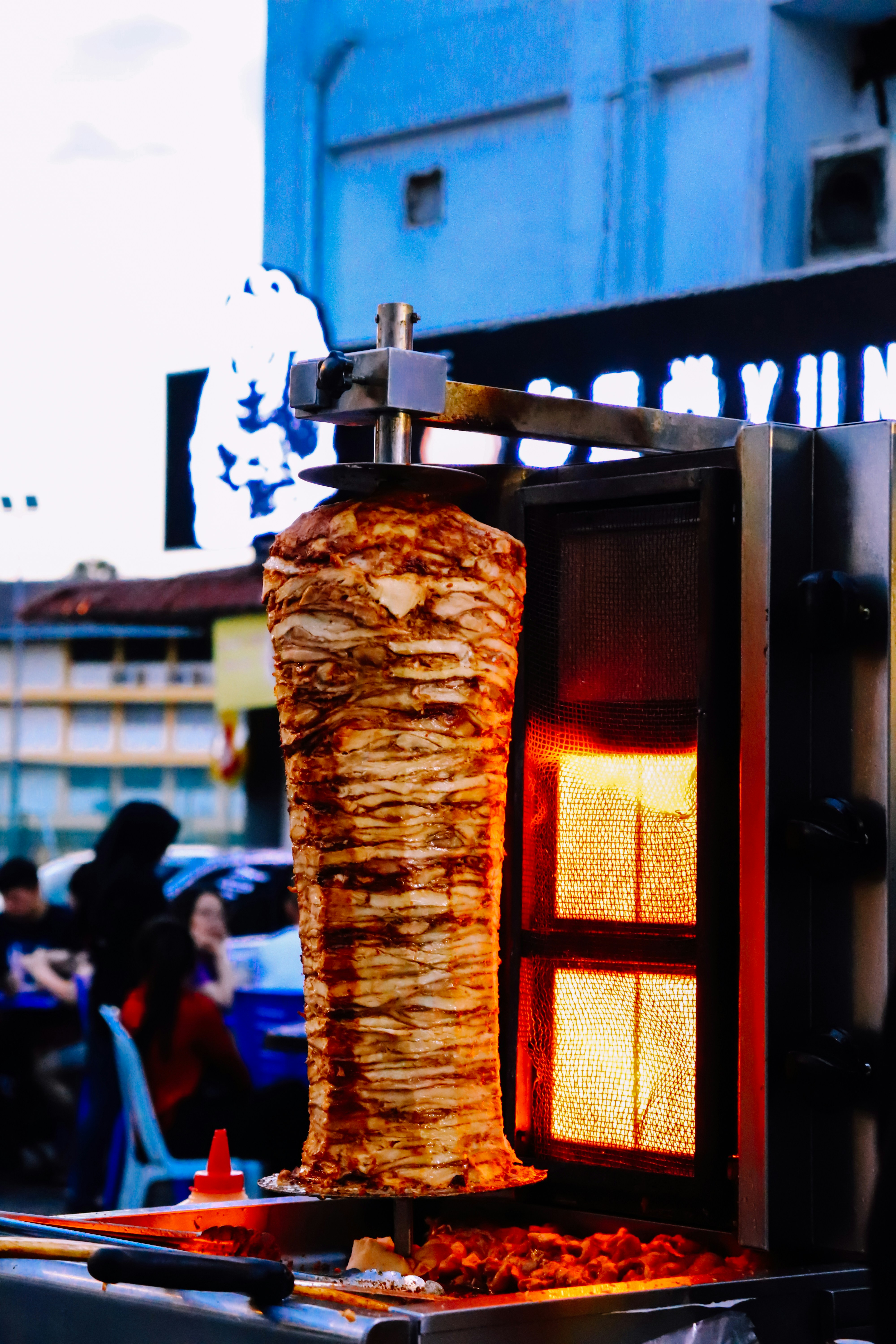 Kebab che cuoce